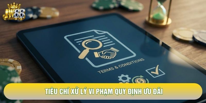 Tiêu chí xử lý vi phạm quy định ưu đãi Tiêu chí xử lý vi phạm quy định ưu đãi